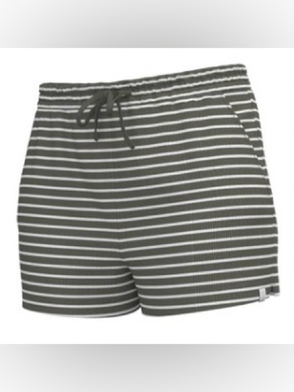 Local Girl Olive Stripe Revive Shorts